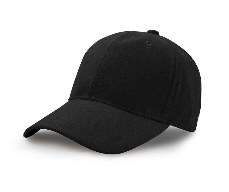 UltraKey Suede Baseball Cap, Unisex Faux Suede Leather Classic Adjustable Plain Hat Baseball Cap(Black) - Image 1